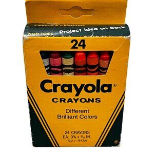 Vintage Crayola Crayons 1987 24-Pack Different Brilliant Colors Non-Toxic